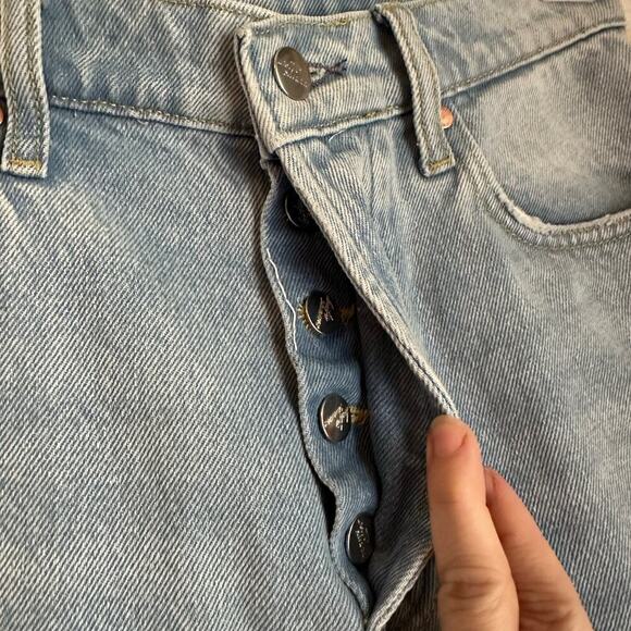 Betro Simone Size 29 Light Wash Distressed Button Fly Ankle Denim Jeans - Picture 4 of 7